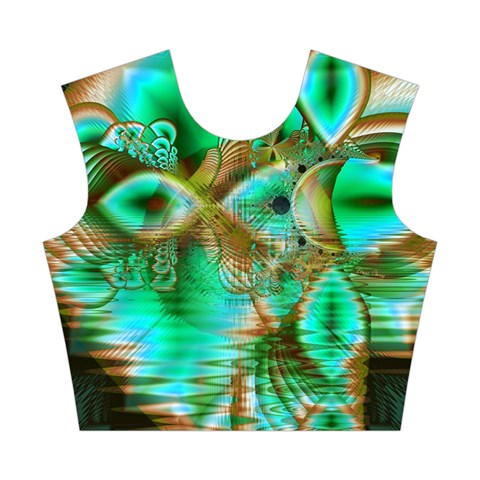 Spring Leaves, Abstract Crystal Flower Garden Cotton Crop Top from ArtsNow.com Front