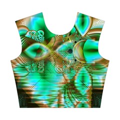 Spring Leaves, Abstract Crystal Flower Garden Cotton Crop Top from ArtsNow.com Front