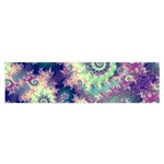 Violet Teal Sea Shells, Abstract Underwater Forest (purple Sea Horse, Abstract Ocean Waves  Satin Scarf (Oblong)