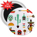 Mexican 3  Magnet (10 pack)