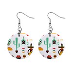 Mexican 1  Button Earrings