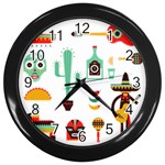 Mexican Wall Clock (Black)