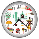 Mexican Wall Clock (Silver)