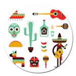 Mexican Magnet 5  (Round)