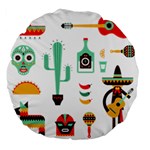 Mexican Large 18  Premium Round Cushion 