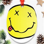 grunge Emoji  Ornament (Oval)