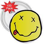 grunge Emoji  3  Button (100 pack)