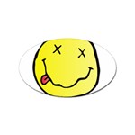 grunge Emoji  Sticker (Oval)