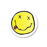 grunge Emoji  Magnet 3  (Round)