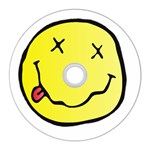 grunge Emoji  CD Wall Clock