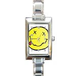 grunge Emoji  Rectangle Italian Charm Watch