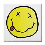 grunge Emoji  Tile Coaster