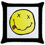 grunge Emoji  Throw Pillow Case (Black)