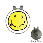 grunge Emoji  Golf Ball Marker Hat Clip