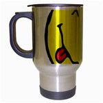 grunge Emoji  Travel Mug (Silver Gray)