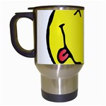 grunge Emoji  Travel Mug (White)