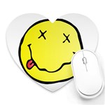 grunge Emoji  Heart Mousepad