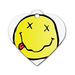 grunge Emoji  Dog Tag Heart (One Side)