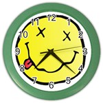 grunge Emoji  Color Wall Clock