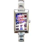 Donald Trump flag Rectangle Italian Charm Watch