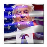 Donald Trump flag Tile Coaster