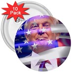 Donald Trump flag 3  Button (10 pack)