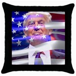 Donald Trump flag Throw Pillow Case (Black)