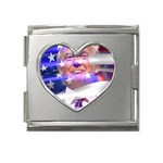 Donald Trump flag Mega Link Heart Italian Charm (18mm)