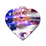 Donald Trump flag Dog Tag Heart (One Side)