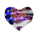 Donald Trump flag Standard 16  Premium Heart Shape Cushion 