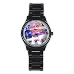 Donald Trump flag Stainless Steel Round Watch