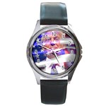 Donald Trump flag Round Metal Watch