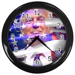 Donald Trump flag Wall Clock (Black)