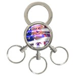 Donald Trump flag 3-Ring Key Chain