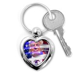 Donald Trump flag Key Chain (Heart)