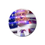 Donald Trump flag Rubber Coaster (Round)