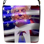 Donald Trump flag Flap Closure Messenger Bag (S)