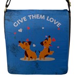 Give Them Love Flap Messenger Bag (S)