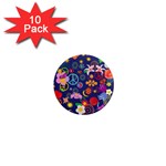 Boho floral  1  Mini Magnet (10 pack) 