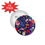 Boho floral  1.75  Button (10 pack) 