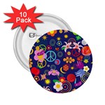 Boho floral  2.25  Button (10 pack)