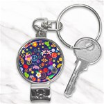 Boho floral  Nail Clippers Key Chain