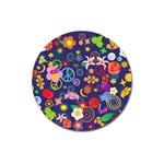 Boho floral  Magnet 3  (Round)