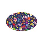 Boho floral  Sticker Oval (10 pack)