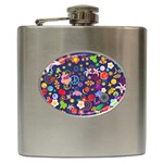 Boho floral  Hip Flask (6 oz)