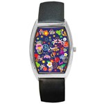 Boho floral  Barrel Style Metal Watch