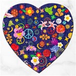 Boho floral  Jigsaw Puzzle (Heart)