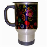 Boho floral  Travel Mug (Silver Gray)