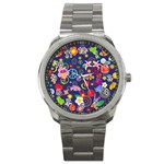 Boho floral  Sport Metal Watch