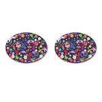 Boho floral  Cufflinks (Oval)